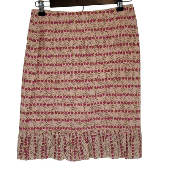 Women's Moschino Rose Print Mini Skirt Size 6 - Picture 2 of 5